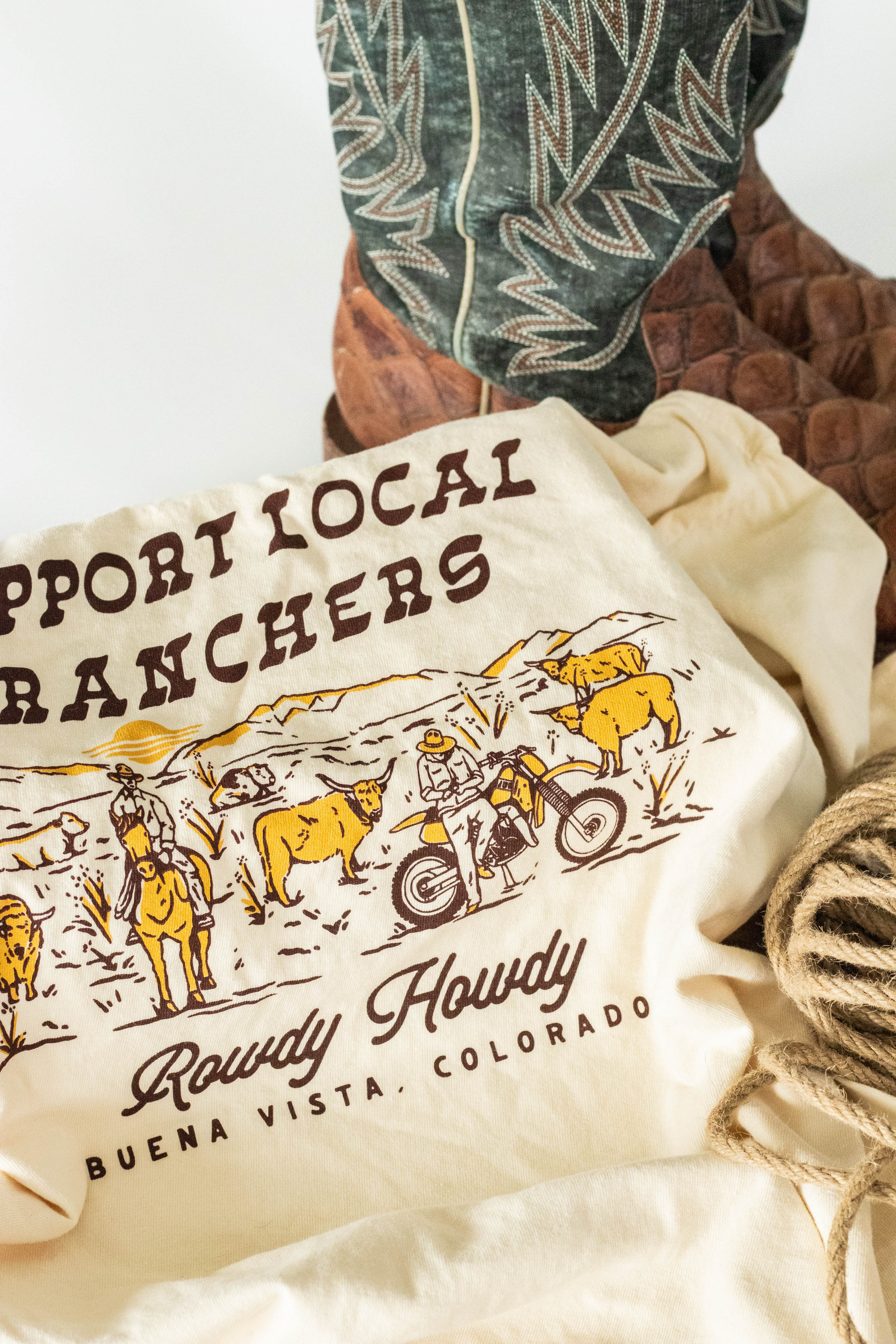 Support Local Ranchers T-Shirt Ivory